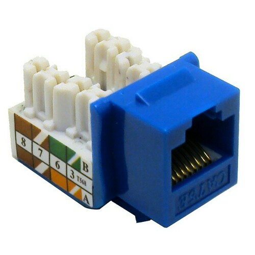Morris 88022 Color-Coded Cat5E Keystone Jack for Versatile Applications