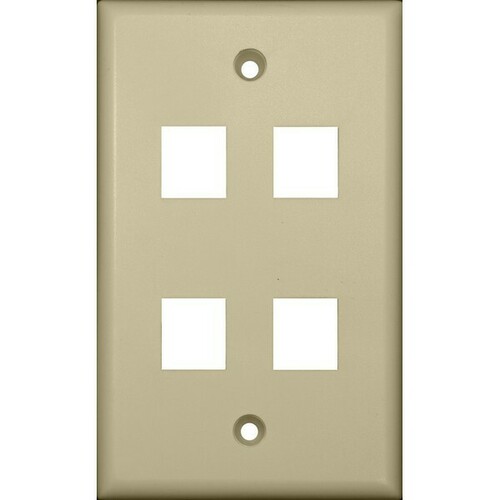 Morris 88148 Impact-Resistant Wallplate for Keystone Jacks Modular Inserts