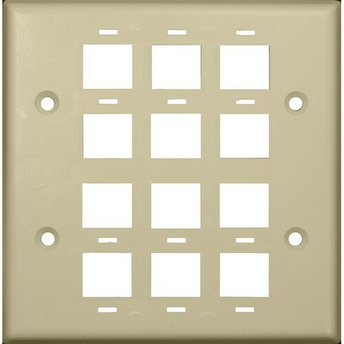 Morris 88152 Impact-Resistant Wallplate for Keystone Jacks Modular Inserts