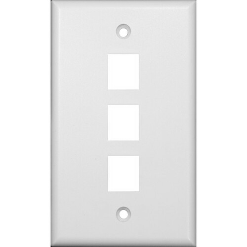 Morris 88166 Impact-Resistant Wallplate for Keystone Jacks Modular Inserts