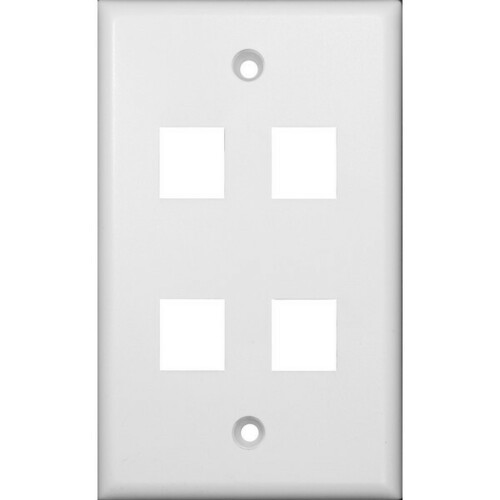 Morris 88168 Impact-Resistant Wallplate for Keystone Jacks Modular Inserts