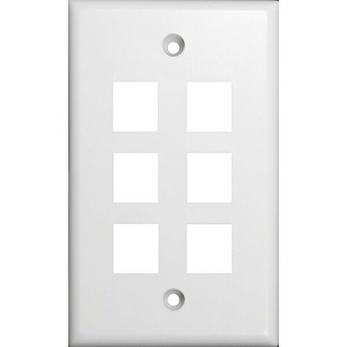 Morris 88170 Impact-Resistant Wallplate for Keystone Jacks Modular Inserts