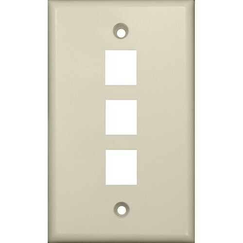 Morris 88186 Impact-Resistant Wallplate for Keystone Jacks Modular Inserts
