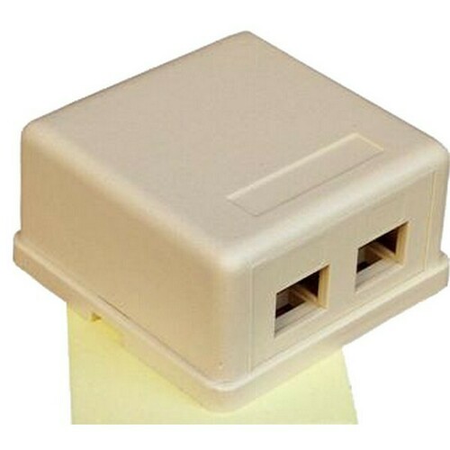 Morris 88256 Two piece plastic Surface Mount Box for Keystone jacks.