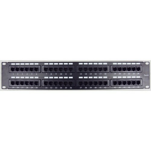 Morris 88446 Cat6 Patch Panel for High-Speed Data Communication Networks
