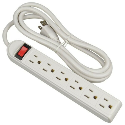 Morris 89032 6 Outlet Power Strip with Built-in Surge Protector