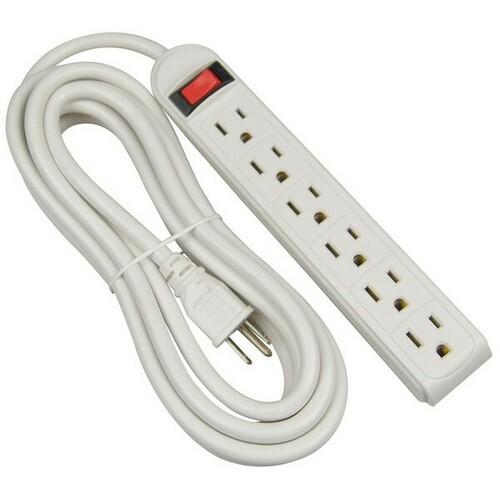 Morris 89034 6 Outlet Power Strip with Built-in Surge Protector
