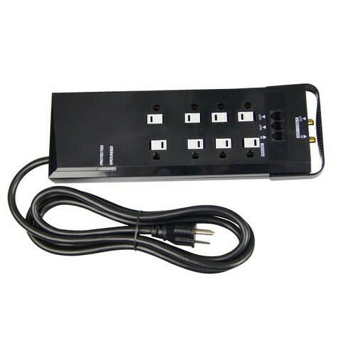 Morris 89091 8 Outlet Surge Strip with Phone Line CATV Protection