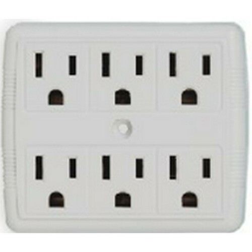 Morris 89405 Extra-Durable 6 Outlet Grounded Adapter