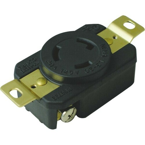 Morris 89739 Twist Lock Wall Mount Receptacles for Equipment Power Applications