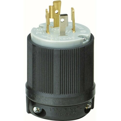 Morris 89752 Twist Lock Plug for Generators and Equipment Power Applications