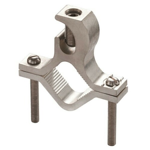 Morris 90637 Tin-Plated Aluminum Ground Pipe Clamps for Grounding Pipes and Rods