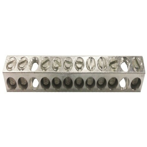 Morris 91130 Aluminum Neutral Bars for Grounding in Panels and Control Systems