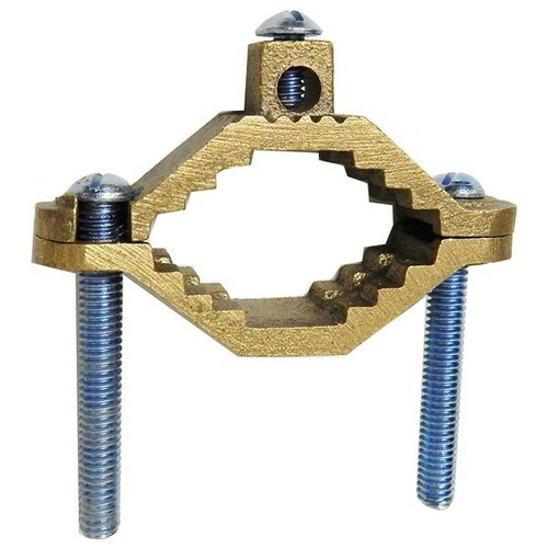 Morris 91662 Copper Ground Pipe Clamps with Serrated Collar for Armored Cable