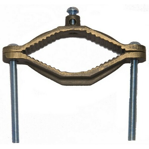 Morris 91664 Copper Ground Pipe Clamps with Serrated Collar for Armored Cable