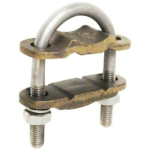 Morris 91762 U Bolt Copper Ground Clamp for 2 Conductors Water Pipe Bonding