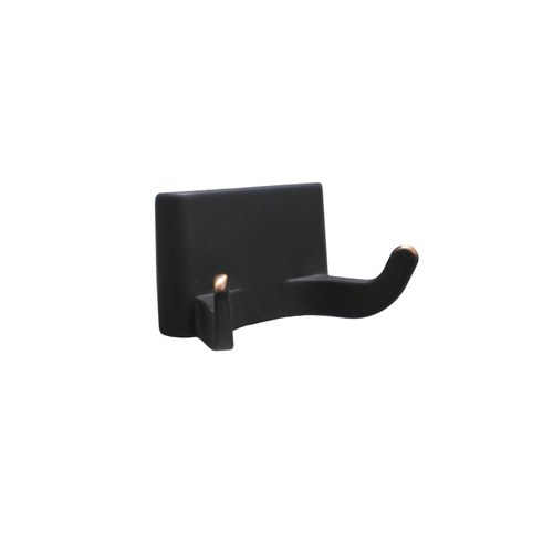 Pamex BC3BL-22 Double Robe Hook, Matte Black