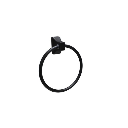 Pamex BC3BL-30 Metal Towel Ring, Matte Black