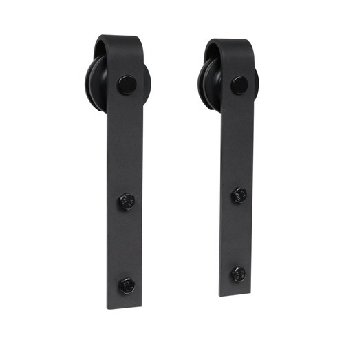 Pamex DD11-1100KBL Bent Strap Wheel Kit (Less Track), Matte Black