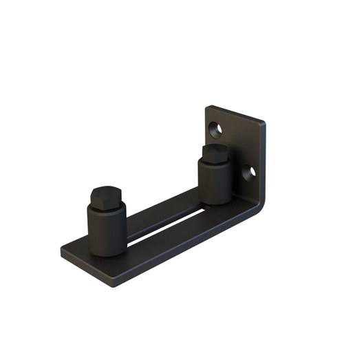 Pamex DD11-12FBGSN Adjustable Floor Roller Guide, Satin Nickel
