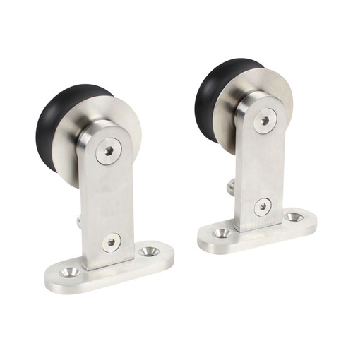 Pamex DD11-2300KSS Top Mount, Single Wheel Kit, for Wood Door, Stainless Steel