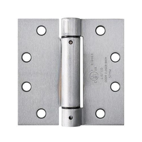 Pamex H45S-00SC 4.5 x 4.5 spring hinge, commercial grade, square corner, UL-Listed, G1, Satin Chrome