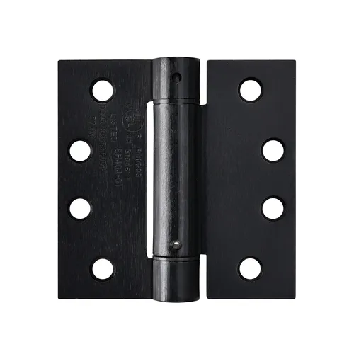 Pamex H44S-00BL 4 x 4 spring hinge, commercial grade, square corner, UL-Listed, G1, Matte Black