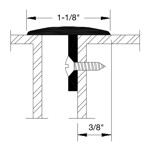 Reese 184A Astragal, Mill Aluminum, 36