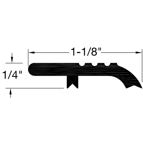 Reese T040A Interlock Threshold, Mill Aluminum, 36