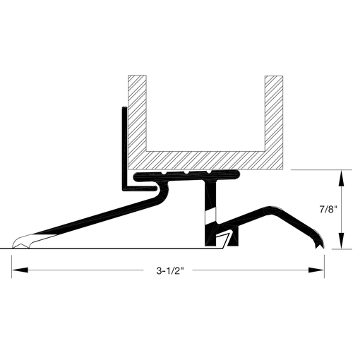Reese T150A Interlock Threshold, Mill Aluminum, 36