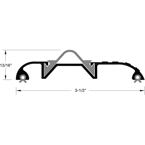 Reese V301D Saddle, Dark Bronze Anodized Aluminum - Vinyl, 36