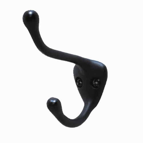 Residential Essentials 10601BK Coat Decorative Hook, Black