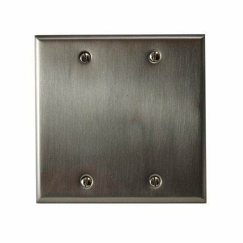 Residential Essentials 10821SN Double Blank Switch Plate, Satin Nickel