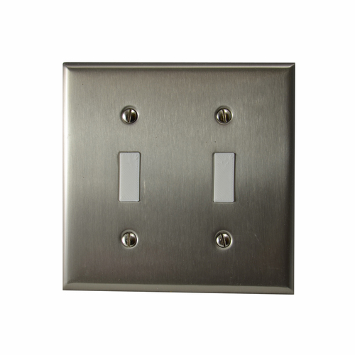 Residential Essentials 10822SN Double Switch Plate, Satin Nickel
