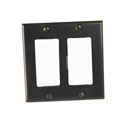 Residential Essentials 10824VB Double Rocker Switch Plate, Venetian Bronze