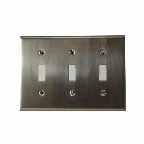Residential Essentials 10832SN Triple Switch Plate, Satin Nickel
