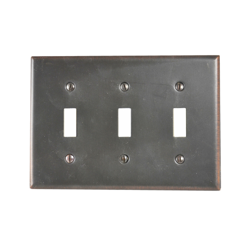 Residential Essentials 10832VB Triple Switch Plate, Venetian Bronze