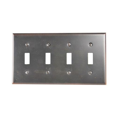 Residential Essentials 10842VB Quadruple Switch Plate, Venetian Bronze
