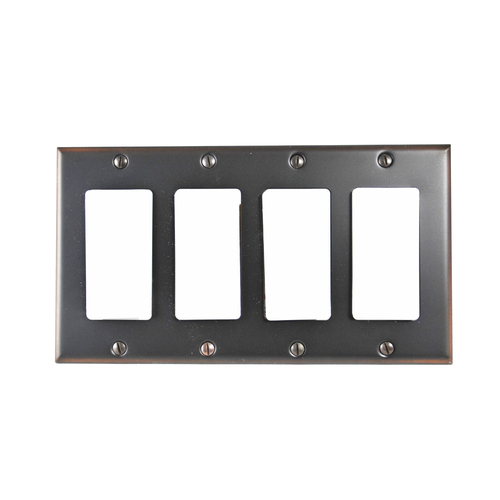 Residential Essentials 10843VB Quadruple GFI Switch Plate, Venetian Bronze