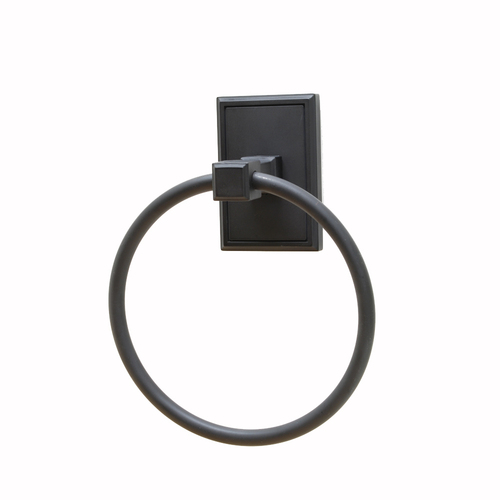 Residential Essentials 2586BK Towel Ring Bath Hardware, Black