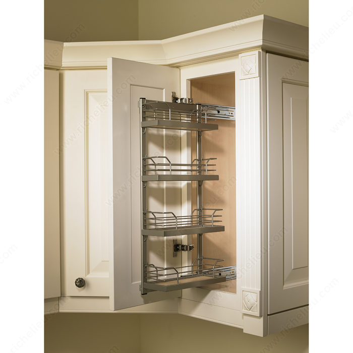 Upper cabinet spice discount rack