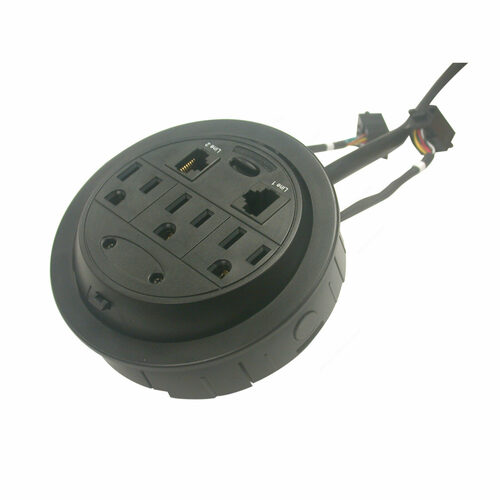 Richelieu 100413090 Round Power Station with 3 Outlets