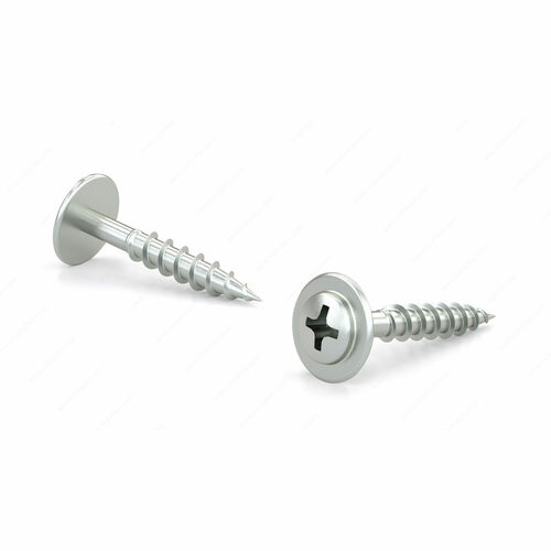 Richelieu PWMPCZ8112PR Zinc-Plated Pan Head Wood Screw with Large Washer, Phillips, Coarse Thread