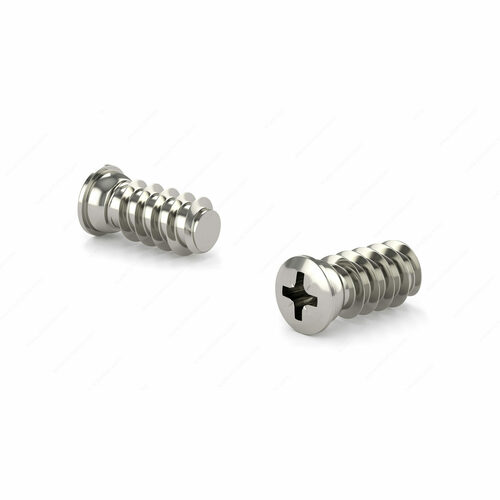 Richelieu 668130180M1 Nickel M6.3 Euro Pan Head Screw, Pozi Drive