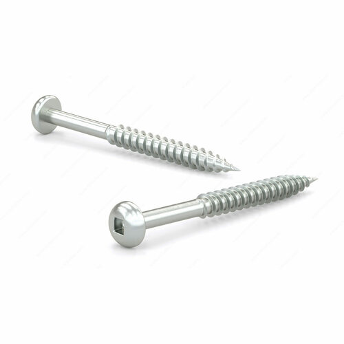 Richelieu PKWZ61VP Zinc-Plated Pan Head Wood Screw, Square Drive, Regular Thread
