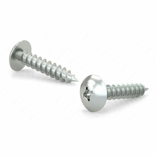 Richelieu TQAZ612 Zinc-Plated Truss Head Self-Tapping Screw, Quadrex Drive, Type A Point