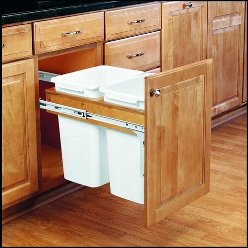 Richelieu 4WCTM21DM2 Rev-A-Shelf Side-Mounted Double Pull-Out Recycling Center