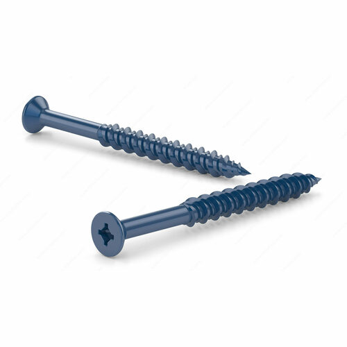 Richelieu FQCBL14234BDJ Concrete Screw, 1000 SST Coating, Flat Head, Quadrex Drive, Hi-Low Thread