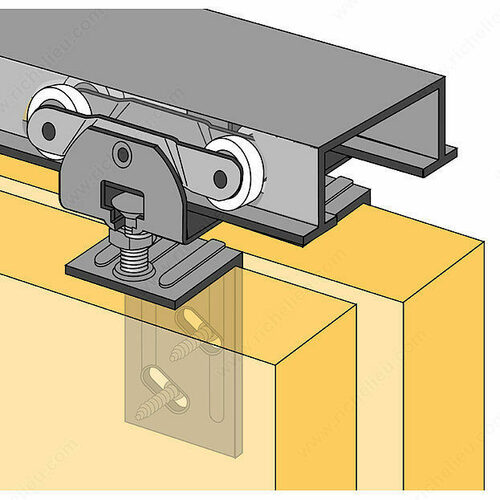 Richelieu GT721385 Bi-Passing Door Track Set - 1-3/8