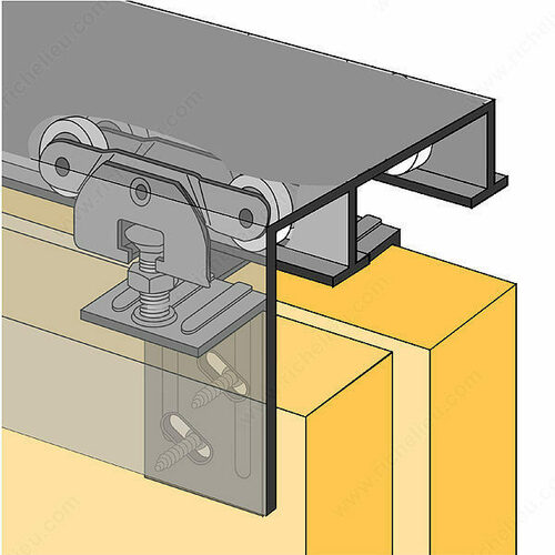 Richelieu GT731386 Bi-Passing Door Track Set - 1-3/8
